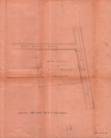 62 rue Denis-Papin et rue Diderot : permis de construire.