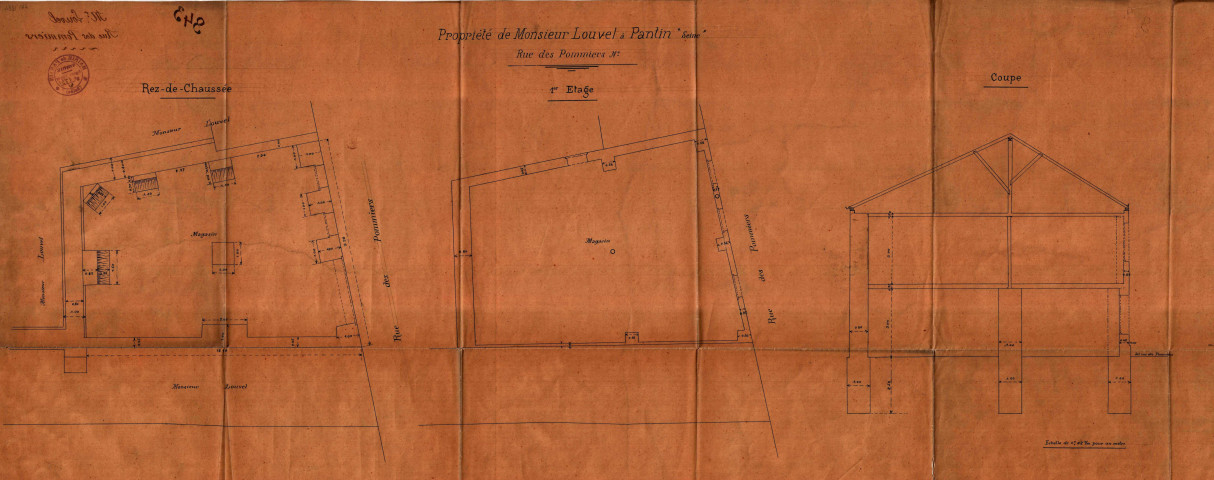 Rue des Pommiers, construction d'un bâtiment à usage de magasin et atelier : permis de construire.