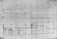 Centre administratif (devenu Centre national de la danse). - Projet de construction : plan du sous-sol.
