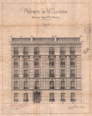 5 rue Jean-Nicot : permis de construire.