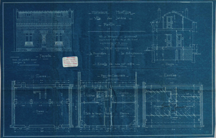 10 villa des Jardins, projet de construction d'une maison : permis de construire.