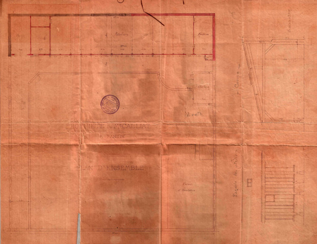 12 rue Jules-Auffret [ancienne rue du Centre], construction d'une usine et d'un pavillon : permis de construire.