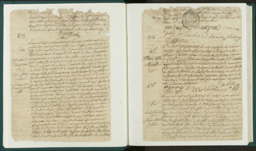 Paroisse Saint-Germain : registre des actes de baptême, mariage et sépulture.