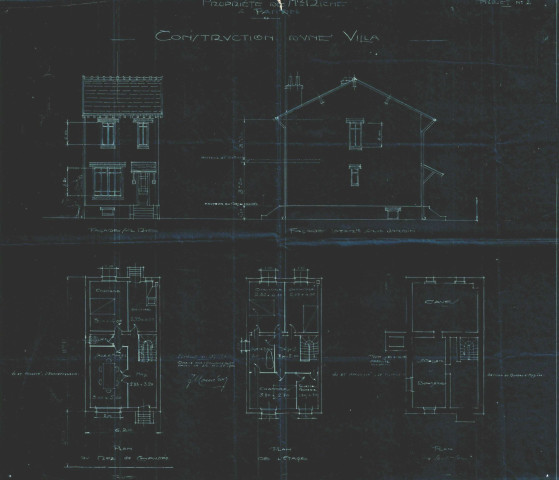 40 rue de Candale-Prolongée, construction d'une villa : permis de construire.