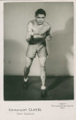Portrait du boxeur Emmanuel dit Titi Clavel de la team Maurice Guérault : photographie noir et blanc.