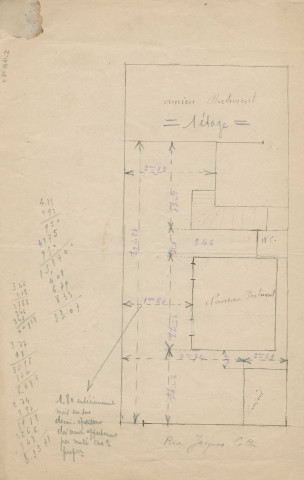 7 rue Jacques-Cottin, projet de construction d'une maison en bois d'une pièce à usage de salle à manger : permis de construire.