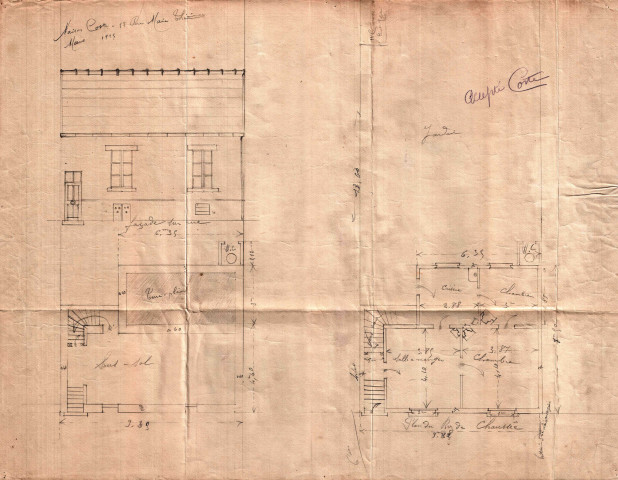 17 rue Marie-Thérèse, projet de construction d'un pavillon : permis de construire.