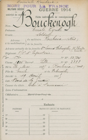 BOUCKENOGH Émile Cyrille