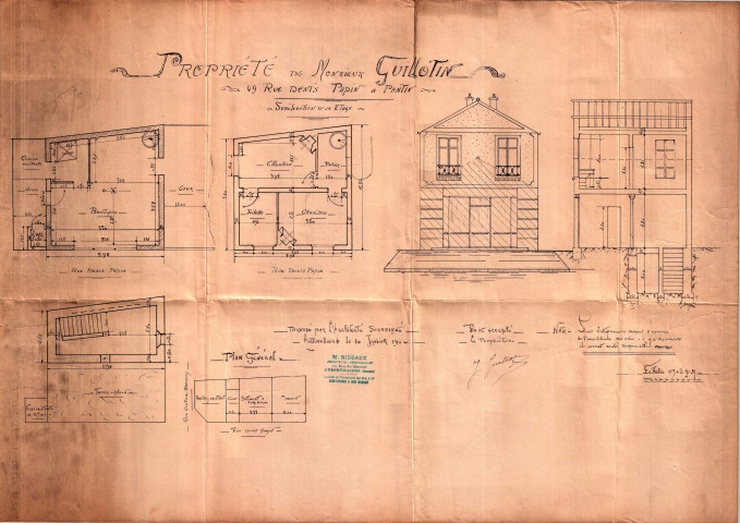 49 rue Denis-Papin et rue Cartier-Bresson : permis de construire.