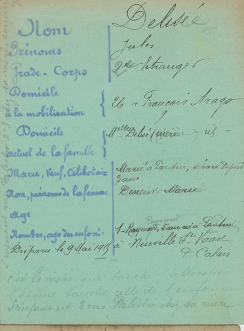 DELISE Jules Auguste Bernard Eugène