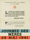 Secrétariat d'État à la Famille et à la santé, journée des mères : affiche.