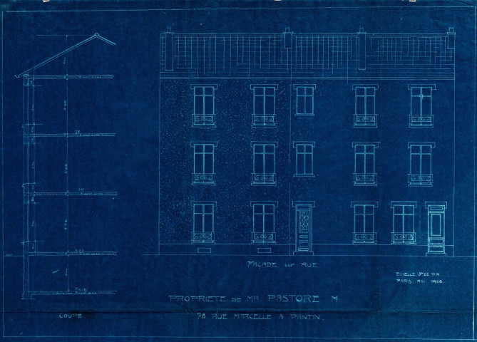 78 rue Marcelle, construction d'un bâtiment d'habitation annexe aux bâtiments existant : permis de construire.
