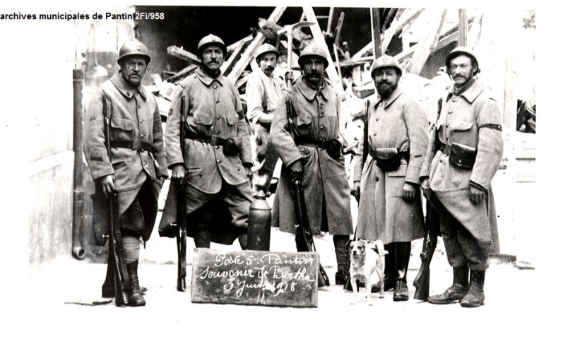 Poste 5 Pantin - Souvenir de Bertha - 3 juin 1918.