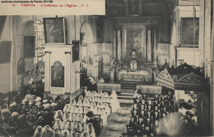 31. Pantin - L'intérieur de l'église (église Saint-Germain).