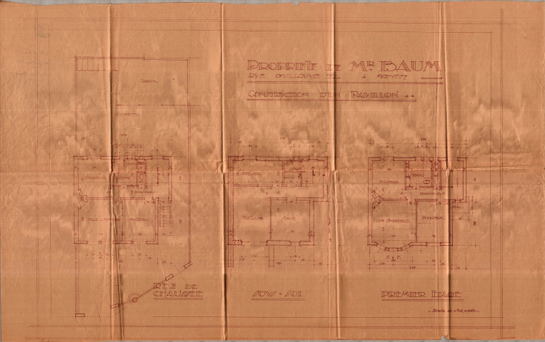 Rue Guillaume-Tel et avenue Anatole-France, construction d'une maison de rapport : permis de construire.