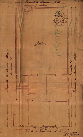 26 rue Honoré-d'Estienne-d'Orves [ancienne rue de la Cristallerie] : permis de construire.