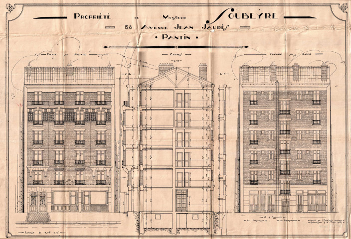 38 avenue Jean-Jaurès : permis de construire.