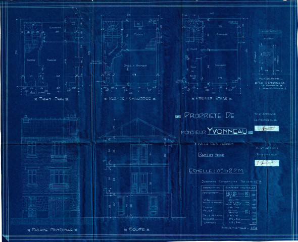 11 villa des Jardins : permis de construire.