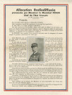 Entrevue de Montoire, « Allocution radiodiffusée prononcée par Monsieur le Maréchal Pétain, chef de l'État français, le 30 octobre 1940 » : affiche.