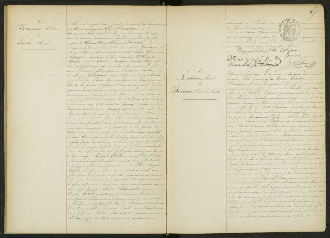 Commune de Pantin : registre des actes de mariage.