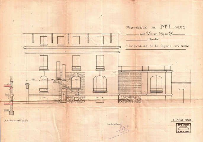 37 rue Victor-Hugo, construction à usage d'habitation : permis de construire.