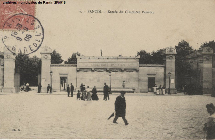 7. Pantin - Entrée du cimetière parisien.