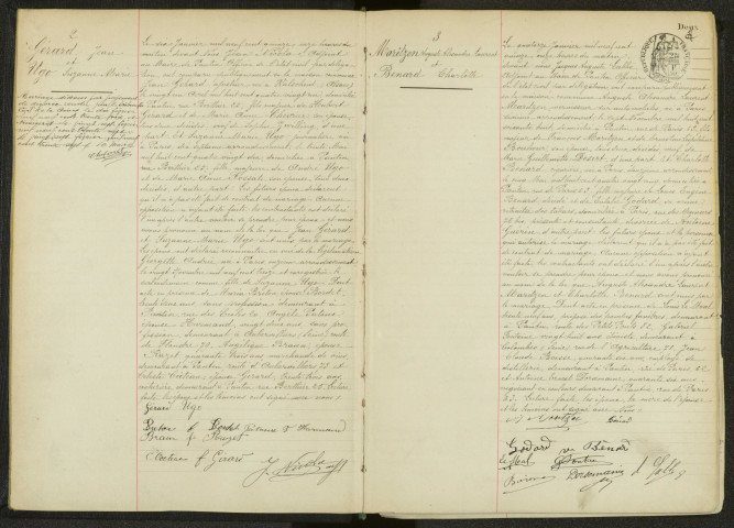 Commune de Pantin : registre des actes de mariage.