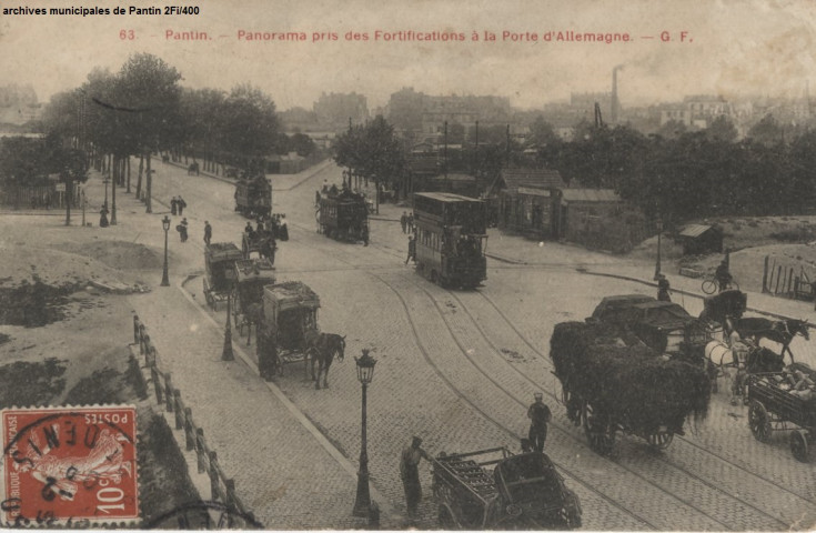 63. Pantin - Panorama pris des fortifications à la porte d'Allemagne.