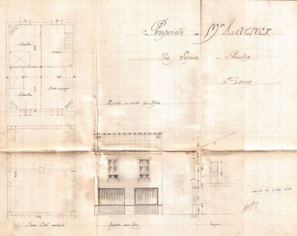 47 rue Lépine, construction d'une maison : permis de construire.