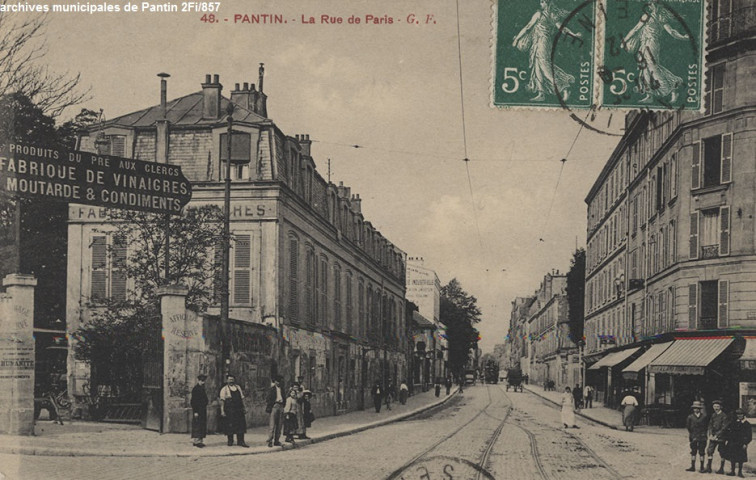 48. Pantin - La rue de Paris (fabrique de vinaigres).