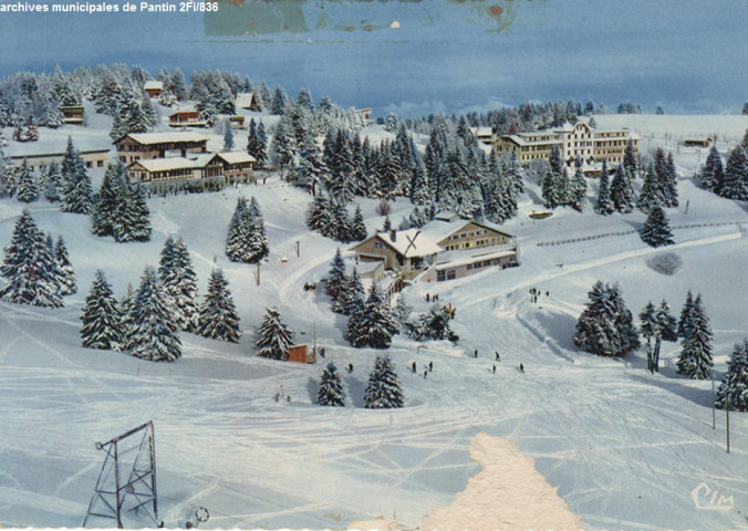 Le Revard - Sports d'hiver, vue générale aérienne (la Crémaillère).