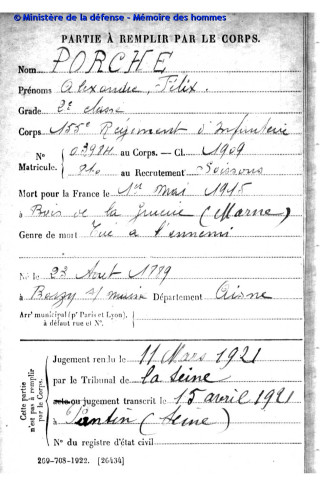PORCHE Alexandre Félix