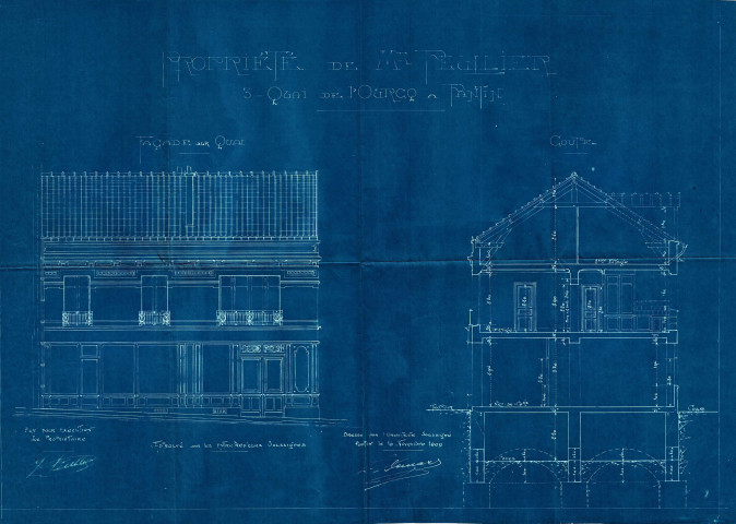 3 quai de l'Ourcq, construction d'une maison : permis de construire.