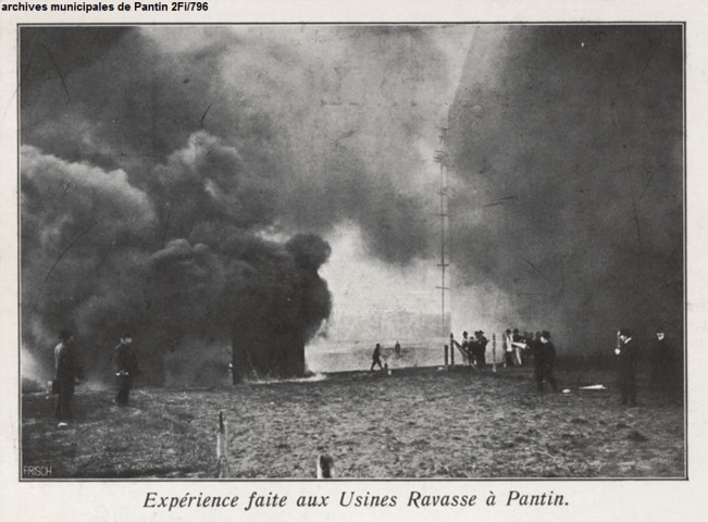 Expérience faite aux usines Ravasse à Pantin.