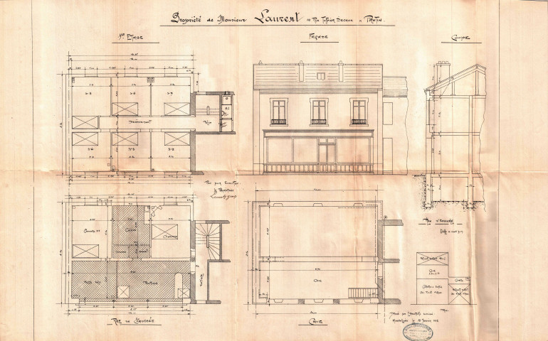 19 rue Toffier-Decaux, construction d'une maison : permis de construire.