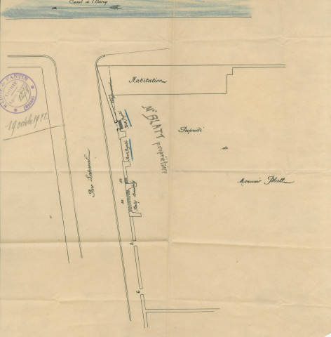 10 rue Lakanal et chemin de Halage, construction d'une trémie à sable : permis de construire.