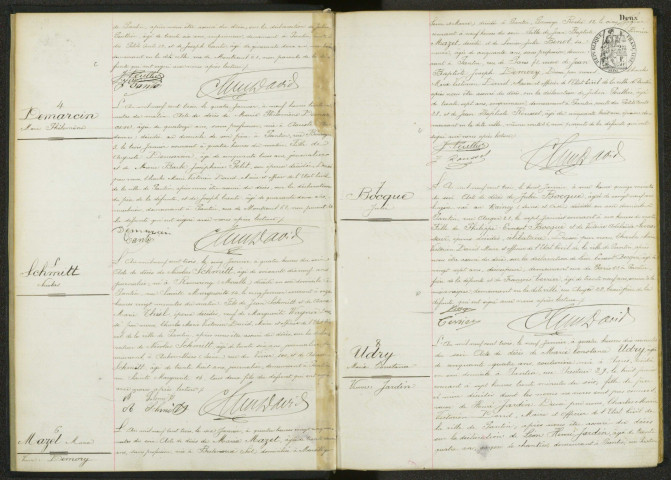 Commune de Pantin : registre des actes de décès.