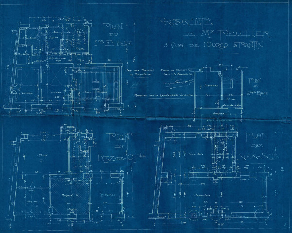 3 quai de l'Ourcq, construction d'une maison : permis de construire.