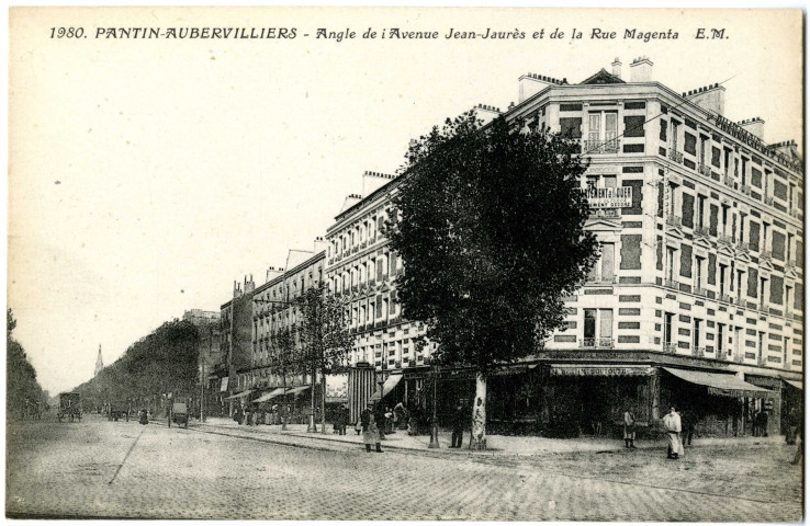 1980. Angle de l'avenue Jean-Jaurès et de la rue Magenta