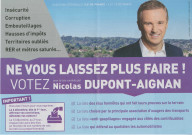 Élections régionales des 6 et 13 décembre 2015. - Premier tour : profession de foi et bulletin de vote de la liste Debout la France.