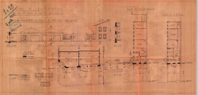 142 avenue Jean-Lolive [ancienne rue de Paris] et rue Courtois, construction de boutiques et mise à l'alignement : permis de construire.