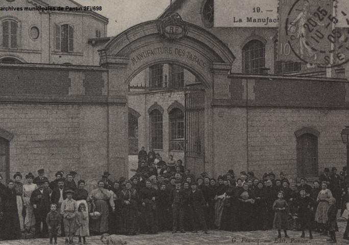 19. Pantin - La Manufacture des tabacs, installée à partir de 1876, produit notamment des cigares dont Pantin a l'exclusivité.