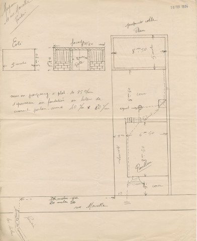 12 rue Marcelle, construction d'un atelier en fond de cour : permis de construire.