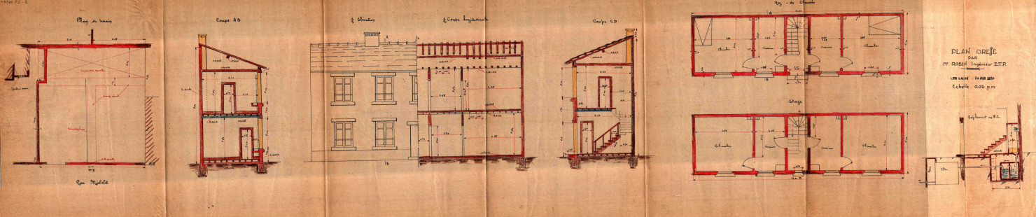 3 rue Michelet, construction d'un pavillon d'habitation d'un étage en fond de terrain : permis de construire.