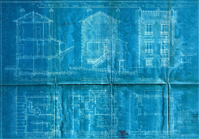 8 rue du Onze-Novembre-1918 [ancienne impasse Pottier], construction d'un pavillon d'un étage : permis de construire.
