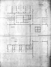 Centre administratif (devenu Centre national de la danse). - Projet de construction : plan du 1er étage.