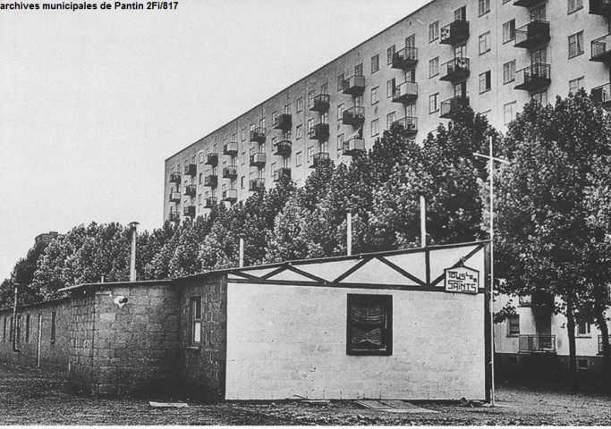 Chapelle provisoire : vue extérieure 1958-1967 (Courtillières, chapelle Tous les saints).