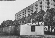 Chapelle provisoire : vue extérieure 1958-1967 (Courtillières, chapelle Tous les saints).