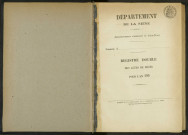 Commune de Pantin : registre des actes de décès.