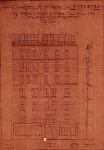 29 avenue du Général-Leclerc [ancienne route des Petits-Ponts], surélévation : permis de construire.